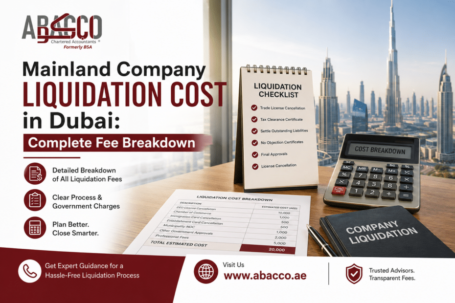 Mainland Company Liquidation Cost in Dubai: Complete Fee Breakdown